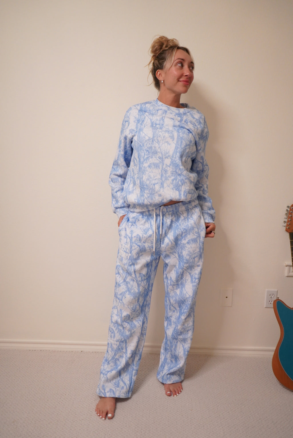 Blue Horse Camo Crewneck