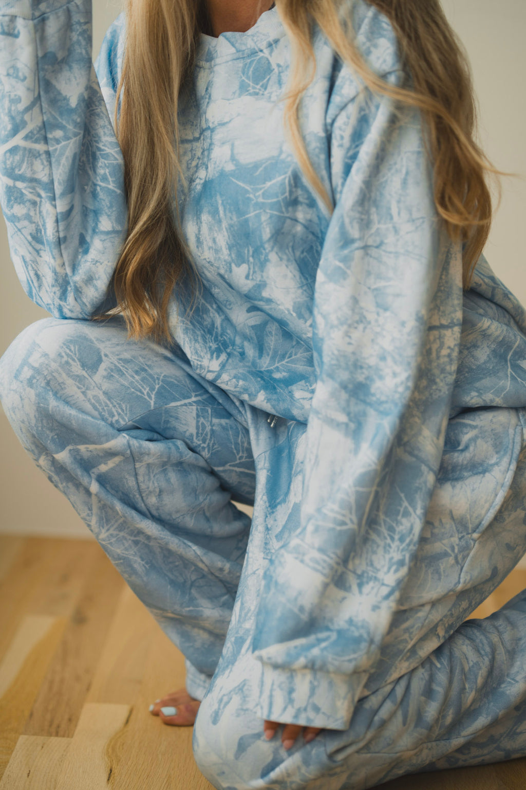 Blue Camo Crewneck