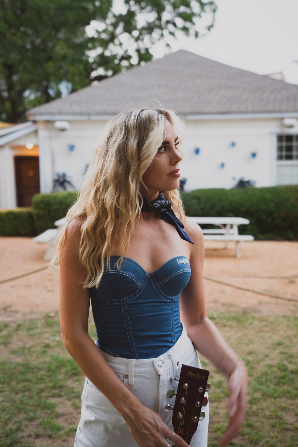 Denim Corset Top