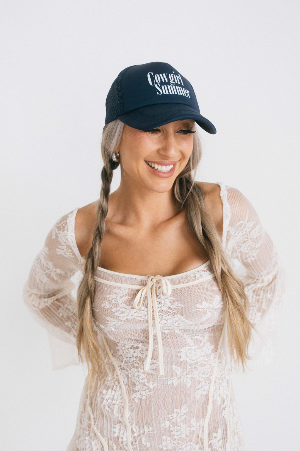 Navy Trucker Hat